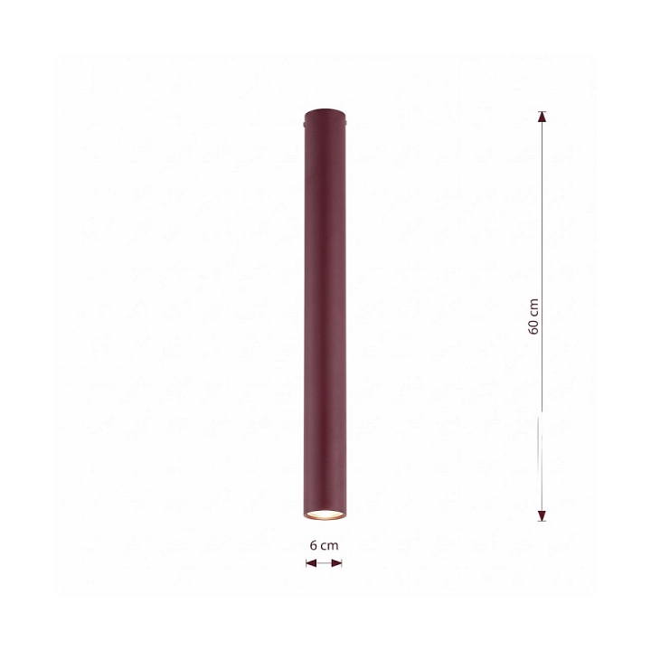 Lampa sufitowa TECNO 1XL BURGUNDY - Emibig