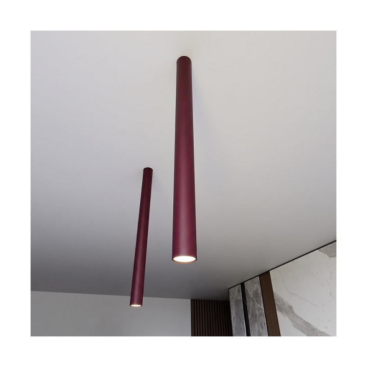 Lampa sufitowa TECNO 1XXL BURGUNDY - Emibig