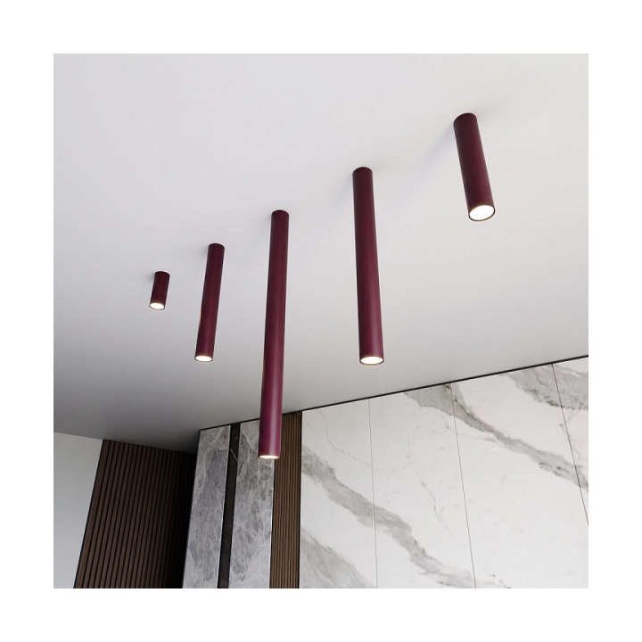 Lampa sufitowa TECNO 1XXL BURGUNDY - Emibig