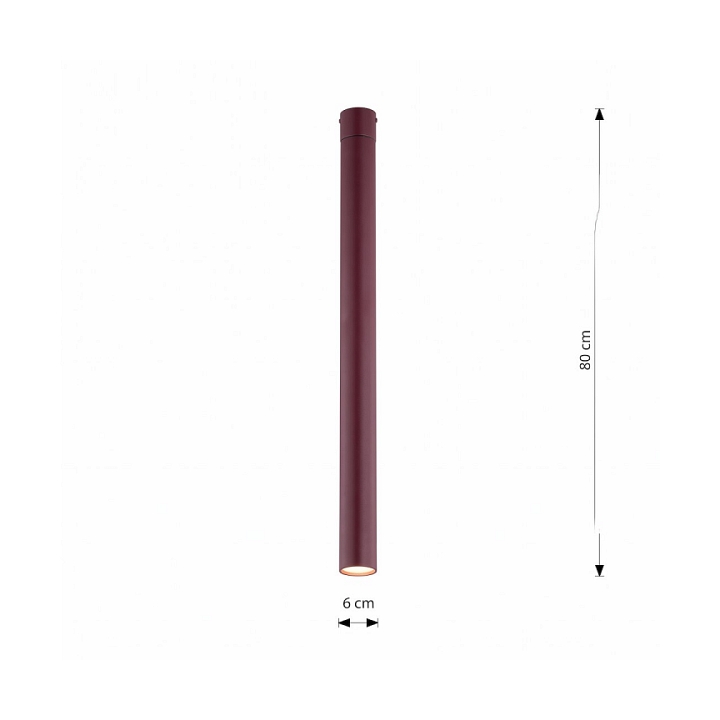 Lampa sufitowa TECNO 1XXL BURGUNDY - Emibig