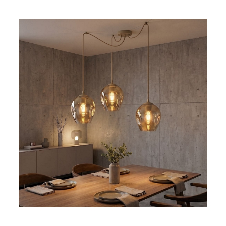 Lampa wisząca LEVEL 3 MOKKA AMBER - Emibig