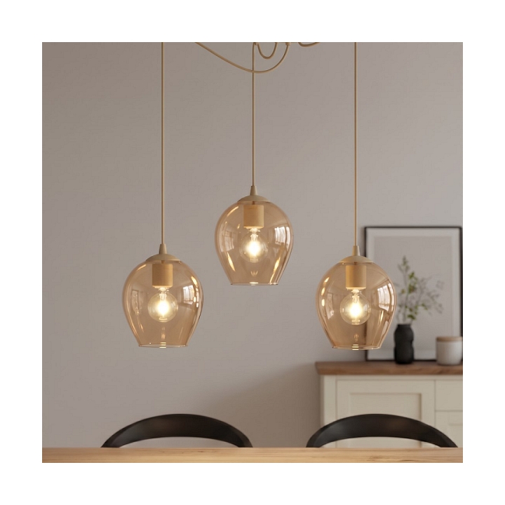 Lampa wisząca LEVEL 3 MOKKA AMBER - Emibig