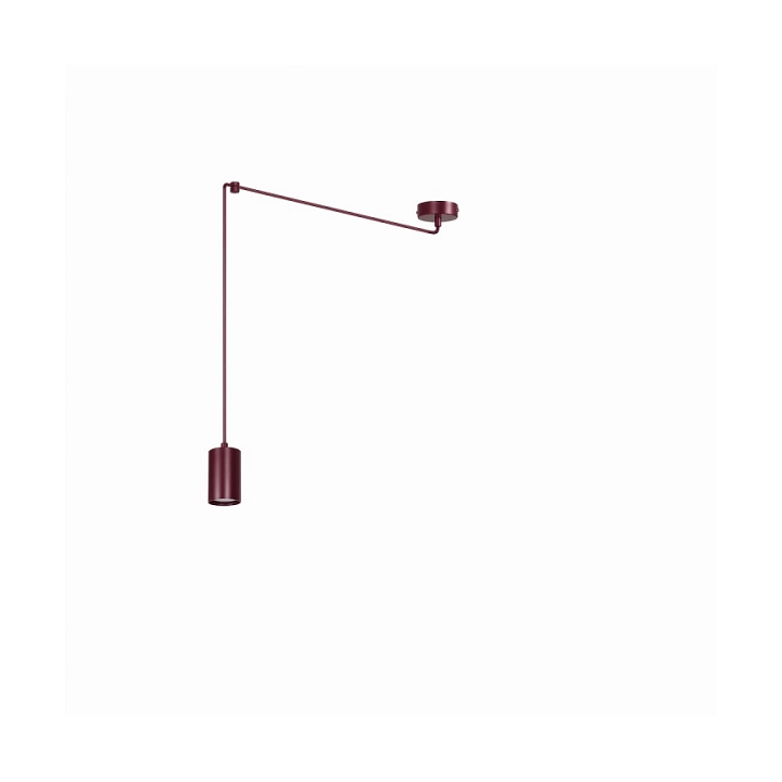 Lampa wisząca TRAKER 1 BURGUNDY - Emibig