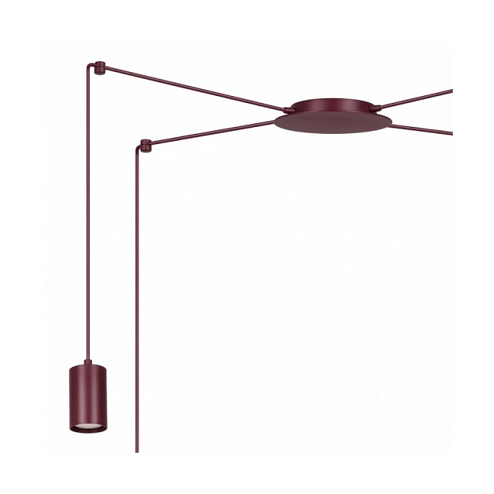 Lampa wisząca TRAKER 4 BURGUNDY - Emibig