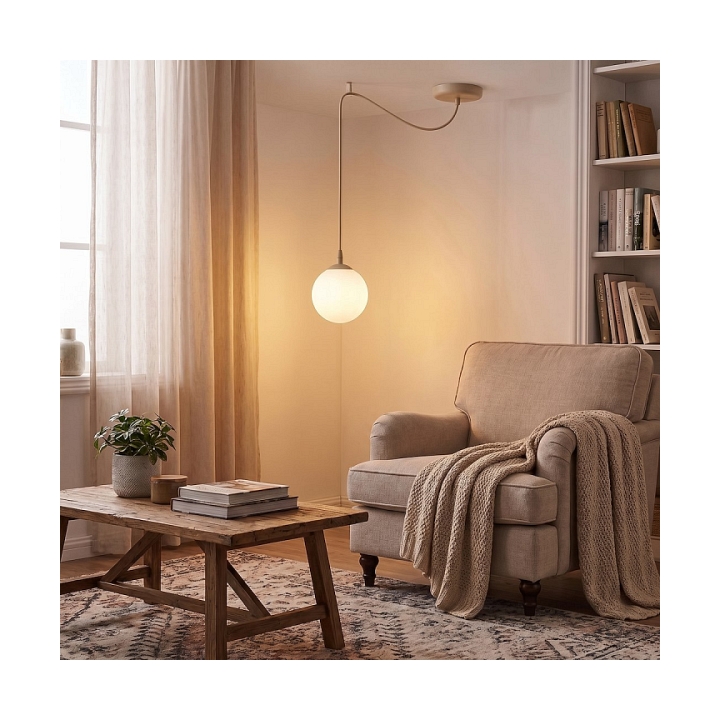 Lampa wisząca GIGI 1 MOKKA OPAL - Emibig