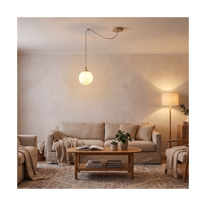 Lampa wisząca GIGI 1 MOKKA OPAL - Emibig