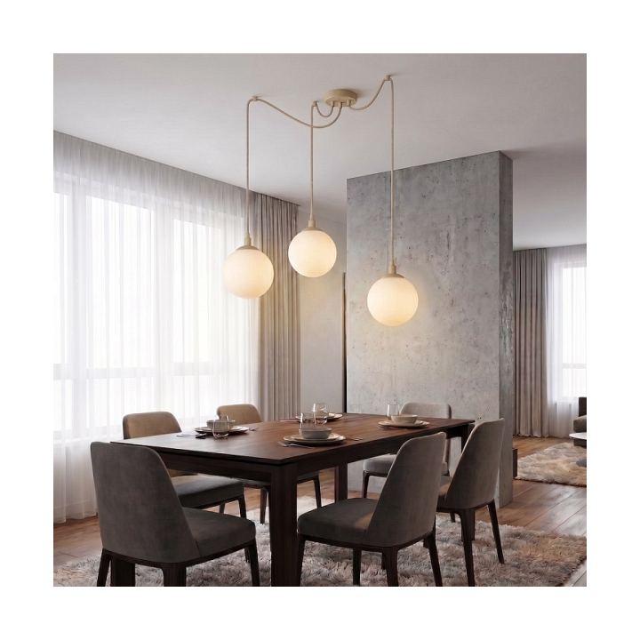 Lampa wisząca GIGI 3 MOKKA OPAL - Emibig