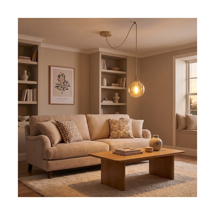 Lampa wisząca GIGI 1 MOKKA AMBER - Emibig