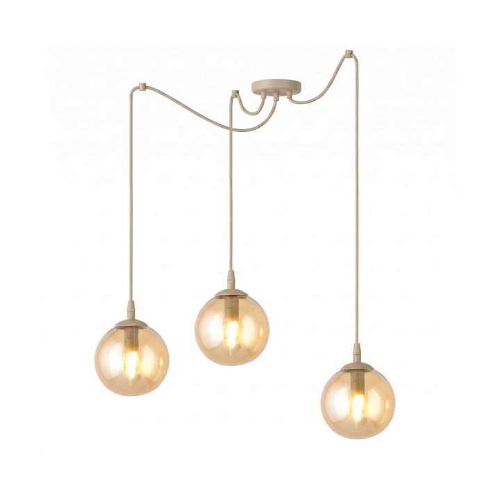 Lampa wisząca GIGI 3 MOKKA AMBER - Emibig