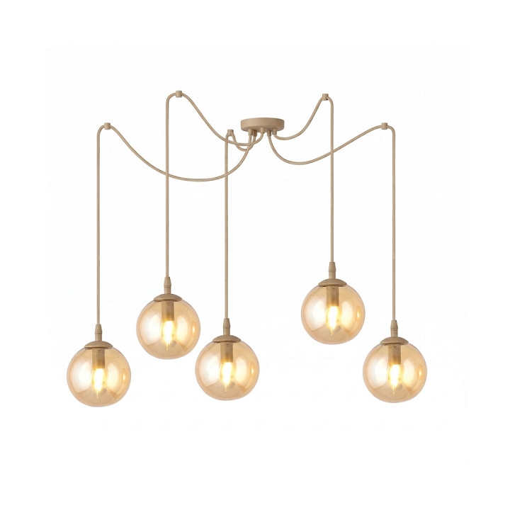 Lampa wisząca GIGI 5 MOKKA AMBER - Emibig