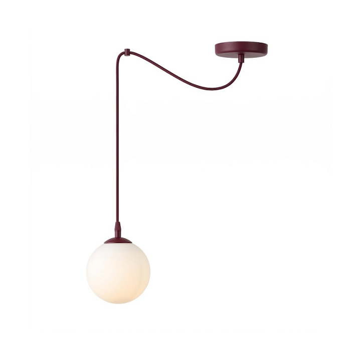 Lampa wisząca GIGI 1 BURGUNDY OPAL - Emibig