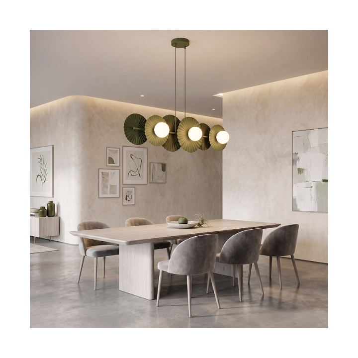 Lampa wisząca UMBRA 6 OLIVE GREEN - Emibig