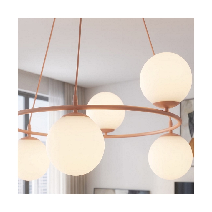 Lampa wisząca AZURA 6 CORAL OPAL - Emibig