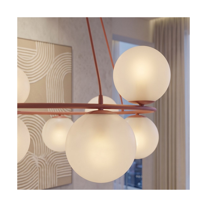 Lampa wisząca AZURA 8 CORAL OPAL - Emibig