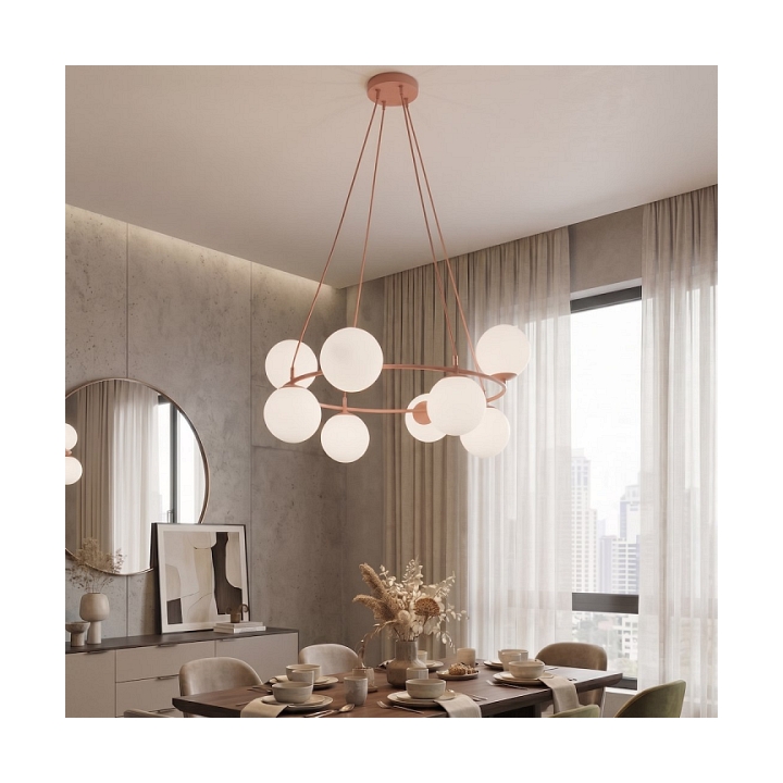 Lampa wisząca AZURA 8 CORAL OPAL - Emibig