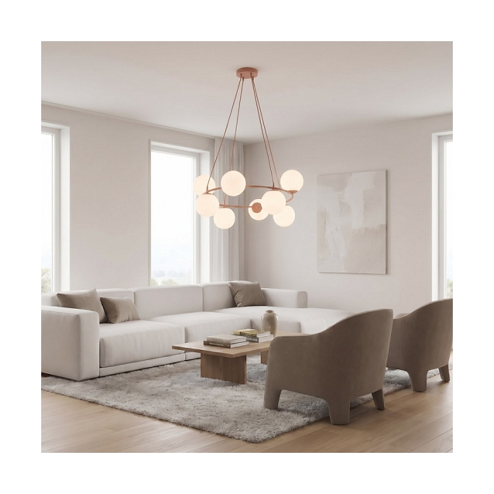Lampa wisząca AZURA 8 CORAL OPAL - Emibig