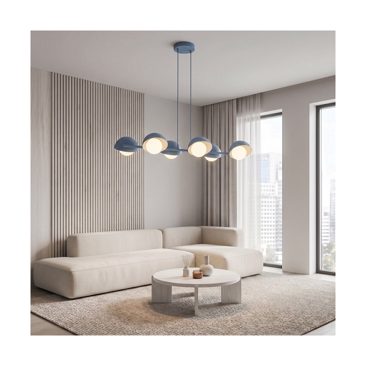 Lampa wisząca BOOM 6 DUSTY BLUE - Emibig