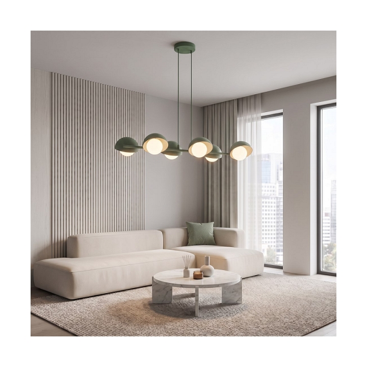 Lampa wisząca BOOM 6 OLIVE GREEN - Emibig