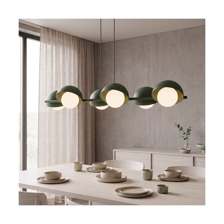 Lampa wisząca BOOM 6 OLIVE GREEN - Emibig