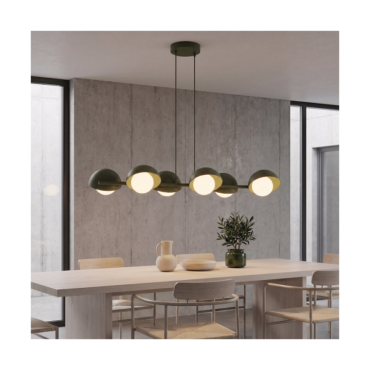 Lampa wisząca BOOM 6 OLIVE GREEN - Emibig