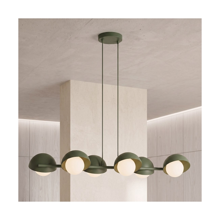 Lampa wisząca BOOM 6 OLIVE GREEN - Emibig