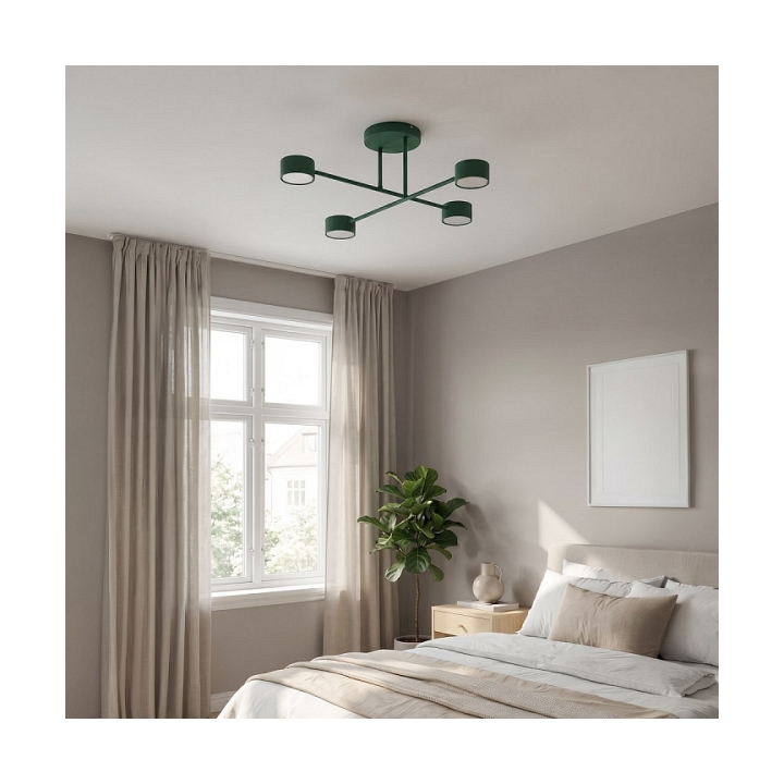 Lampa sufitowa HALO 4 OLIVE GREEN - Emibig
