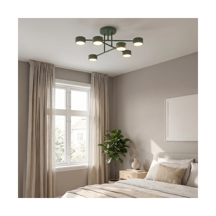 Lampa sufitowa HALO 6 OLIVE GREEN - Emibig