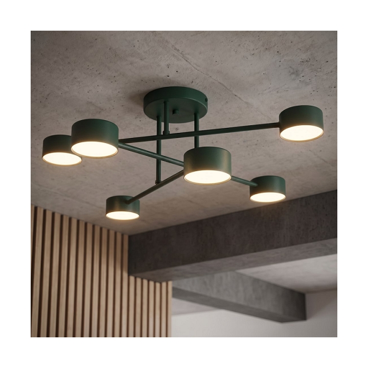 Lampa sufitowa HALO 6 OLIVE GREEN - Emibig