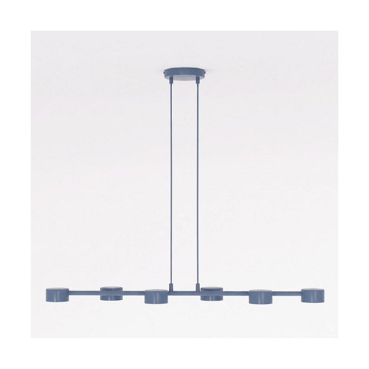 Lampa wisząca MEGARA 6 DUSTY BLUE - Emibig
