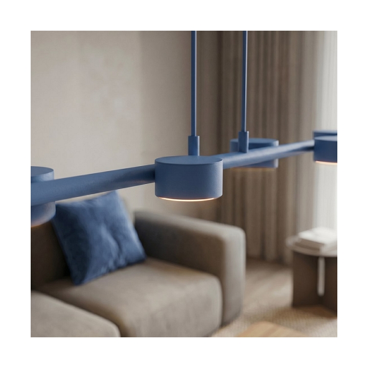 Lampa wisząca MEGARA 6 DUSTY BLUE - Emibig