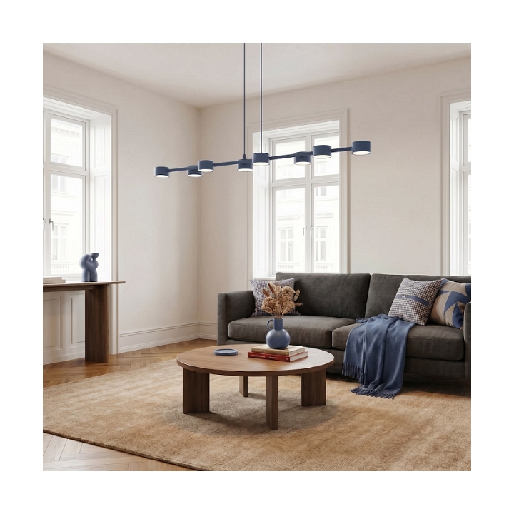 Lampa wisząca MEGARA 8 DUSTY BLUE - Emibig