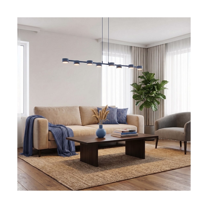 Lampa wisząca MEGARA 8 DUSTY BLUE - Emibig