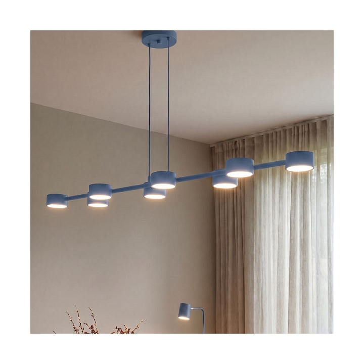 Lampa wisząca MEGARA 8 DUSTY BLUE - Emibig