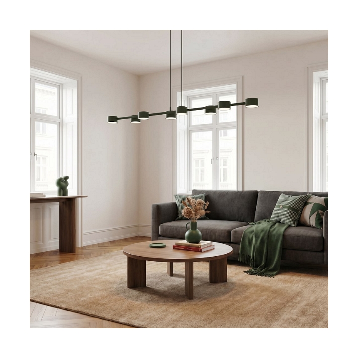 Lampa wisząca MEGARA 8 OLIVE GREEN - Emibig