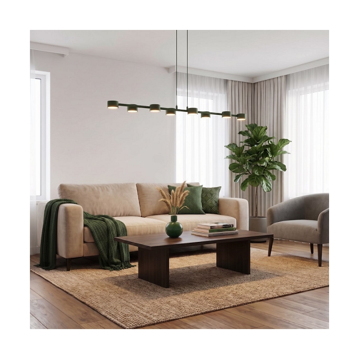 Lampa wisząca MEGARA 8 OLIVE GREEN - Emibig