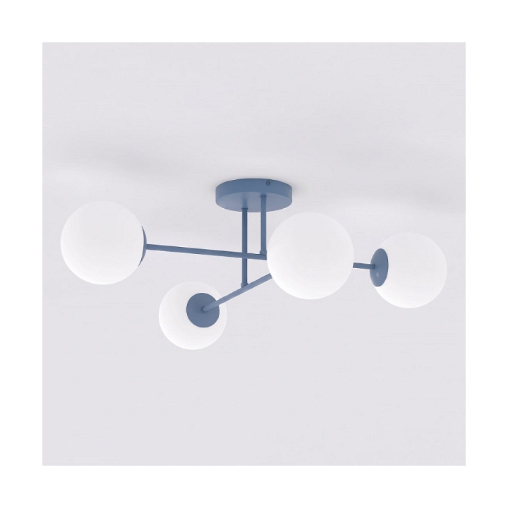 Lampa sufitowa ROMA 4 DUSTY BLUE OPAL - Emibig