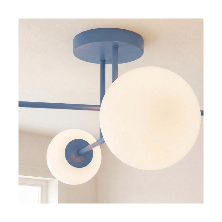 Lampa sufitowa ROMA 4 DUSTY BLUE OPAL - Emibig