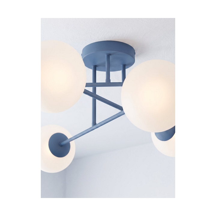 Lampa sufitowa ROMA 6 DUSTY BLUE OPAL - Emibig