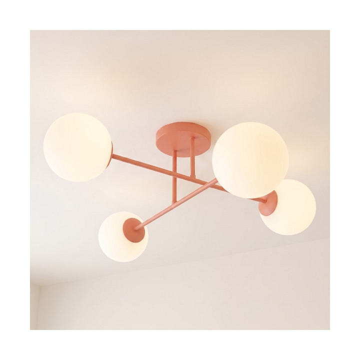 Lampa sufitowa ROMA 4 CORAL OPAL - Emibig