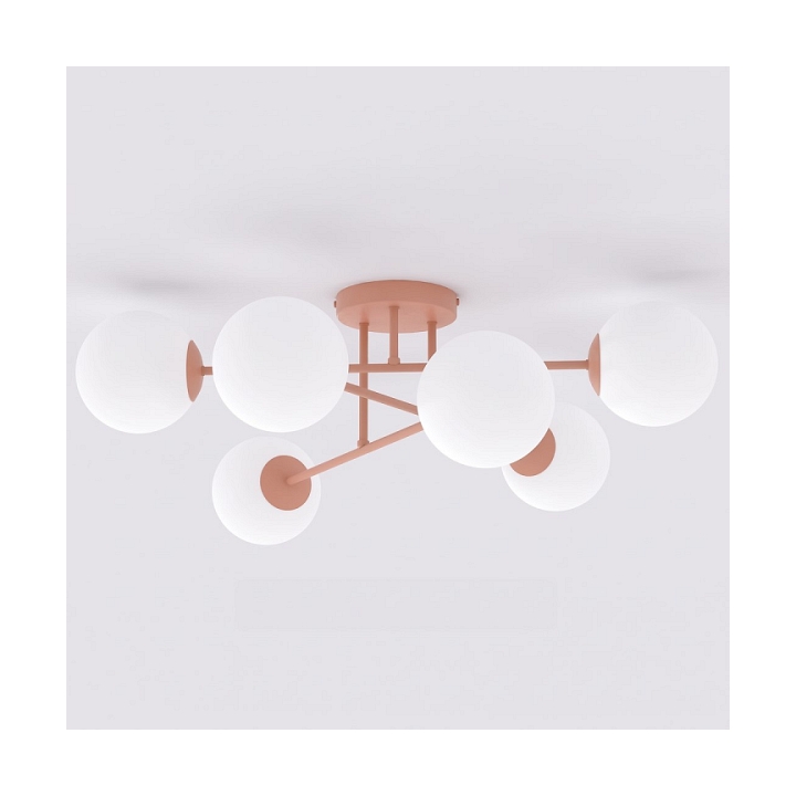 Lampa sufitowa ROMA 6 CORAL OPAL - Emibig