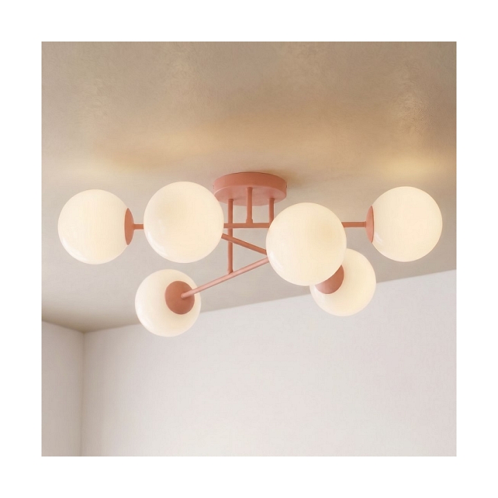 Lampa sufitowa ROMA 6 CORAL OPAL - Emibig