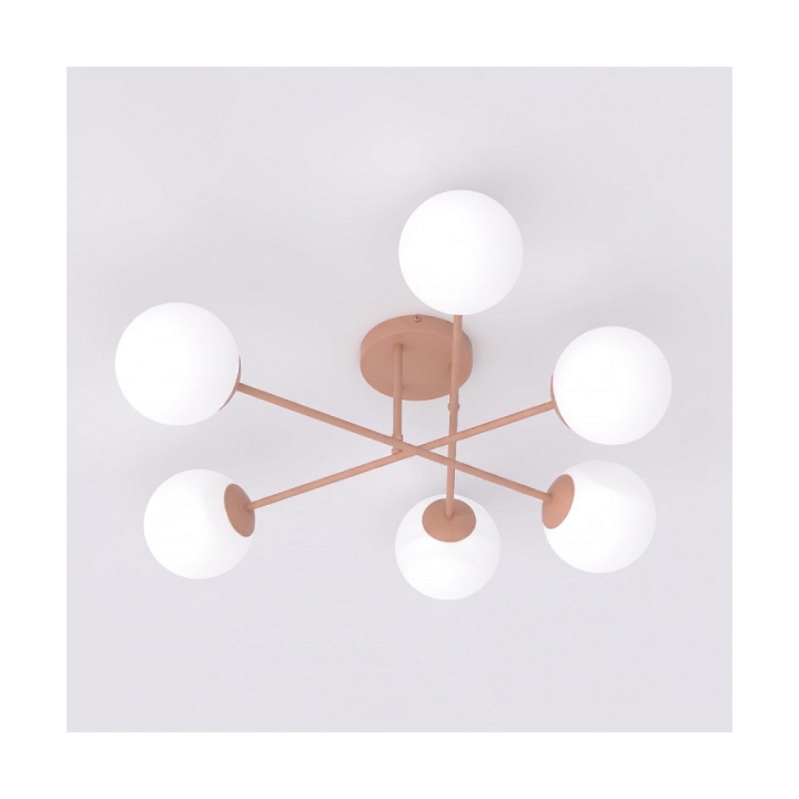 Lampa sufitowa ROMA 6 CORAL OPAL - Emibig