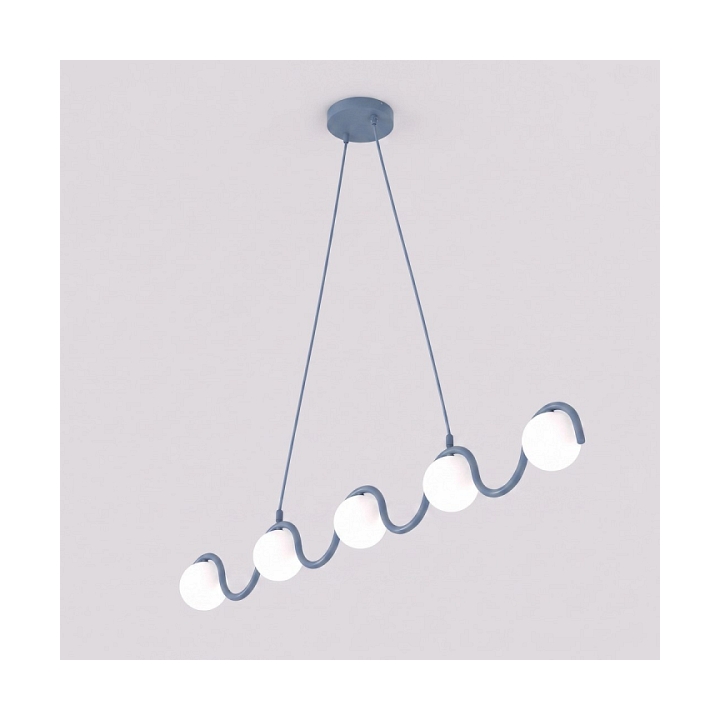 Lampa wisząca SINUS 5 DUSTY BLUE - Emibig