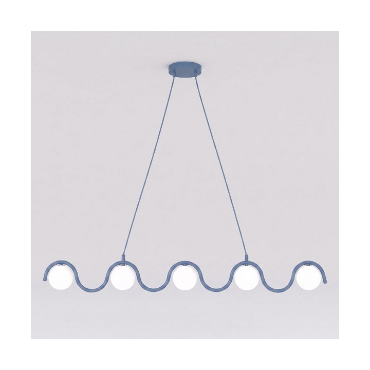 Lampa wisząca SINUS 5 DUSTY BLUE - Emibig