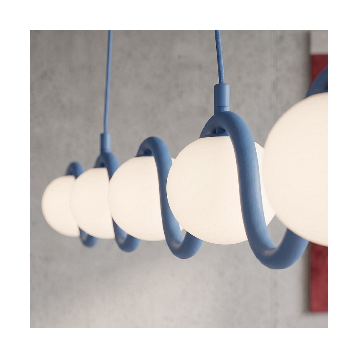 Lampa wisząca SINUS 5 DUSTY BLUE - Emibig