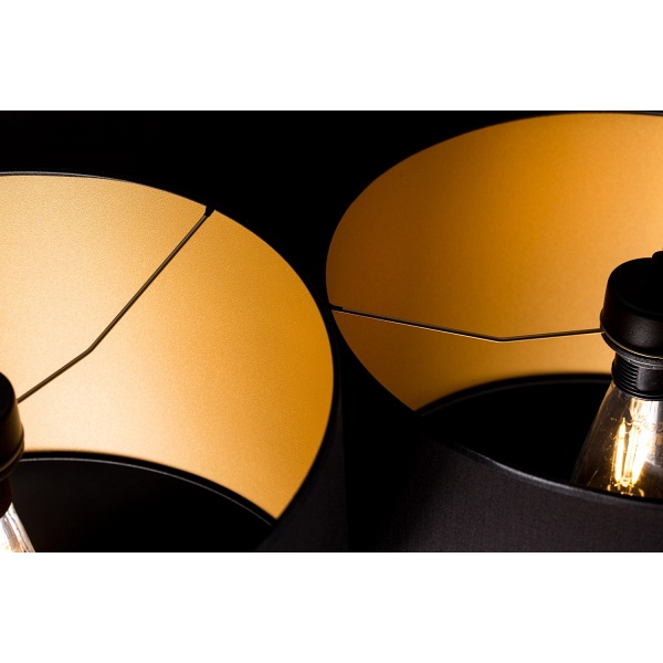 Lampa wisząca ROTO 2 BL BLACK/GOLD