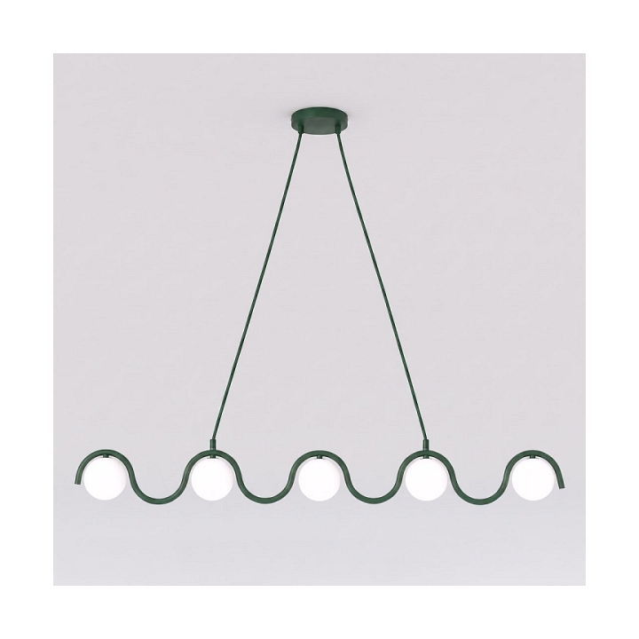 Lampa wisząca SINUS 5 OLIVE GREEN - Emibig