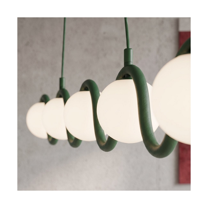 Lampa wisząca SINUS 5 OLIVE GREEN - Emibig
