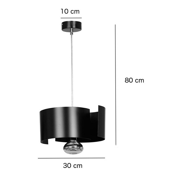 Lampa wisząca VIXON 1 BLACK
