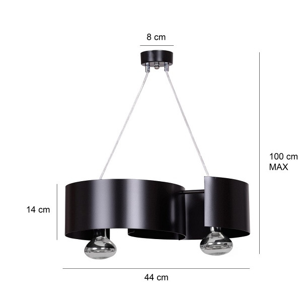 Lampa wisząca VIXON 2 BLACK